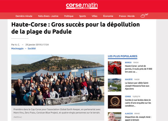 Haute-Corse : Gros succès pour la dépollution de la plage du Padule