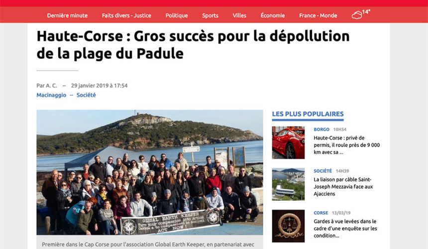 Haute-Corse : Gros succès pour la dépollution de la plage du Padule