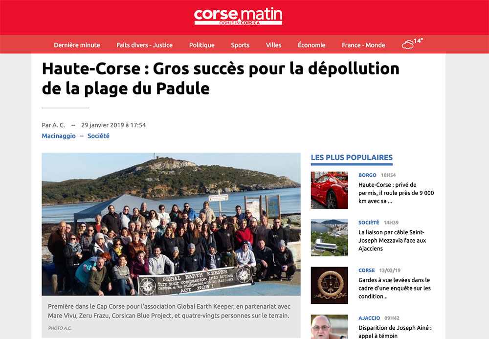 Haute-Corse : Gros succès pour la dépollution de la plage du Padule